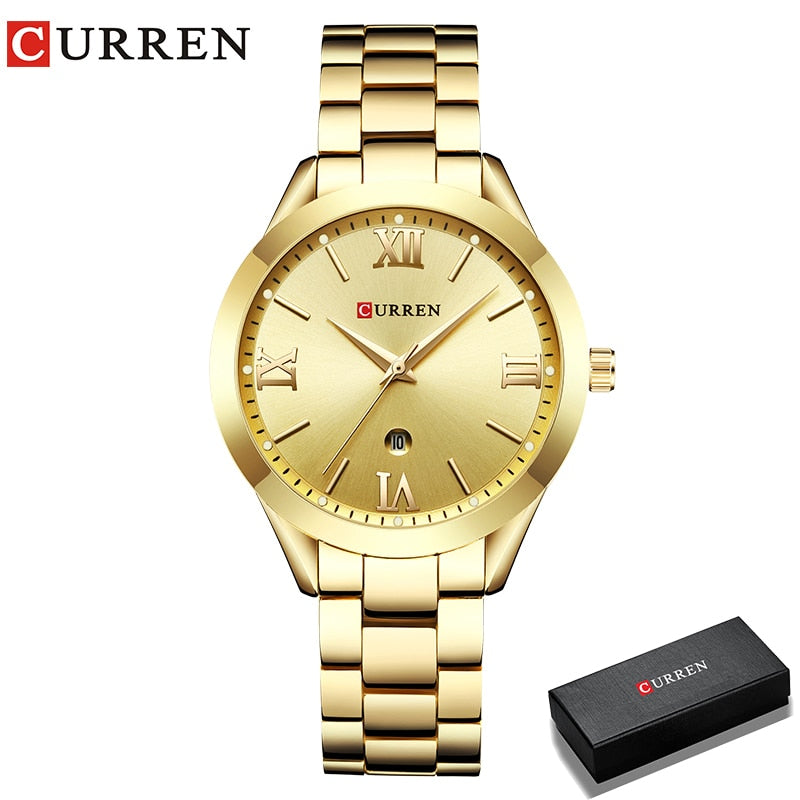 CURREN Gold Watch Women Watches Ladies Creative Steel Women's Bracelet Watches Female Clock Relogio Feminino Montre Femme