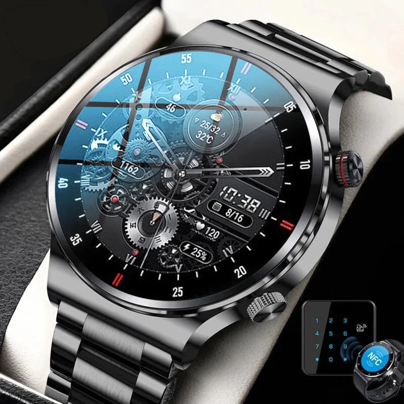 2023 Luxury Smart Watches Men NFC BT Call Fitness Waterproof Sports Wrist Intelligent Smartwatches Women Kids for Xiaomi/Huawei