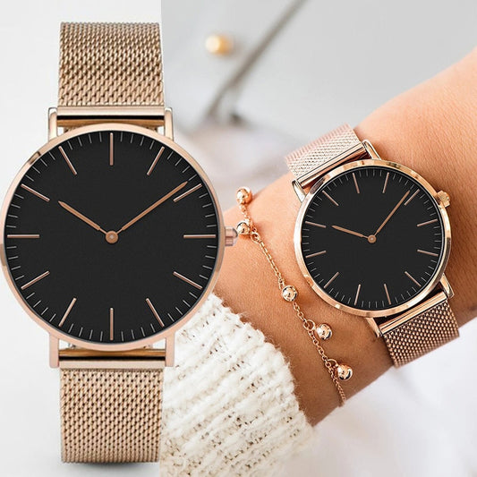 Luxury Rose Gold Watch Women Bracelet Watches Top Brand Ladies Casual Quartz Watch Steel Women's Wristwatch Montre Femme Relogio